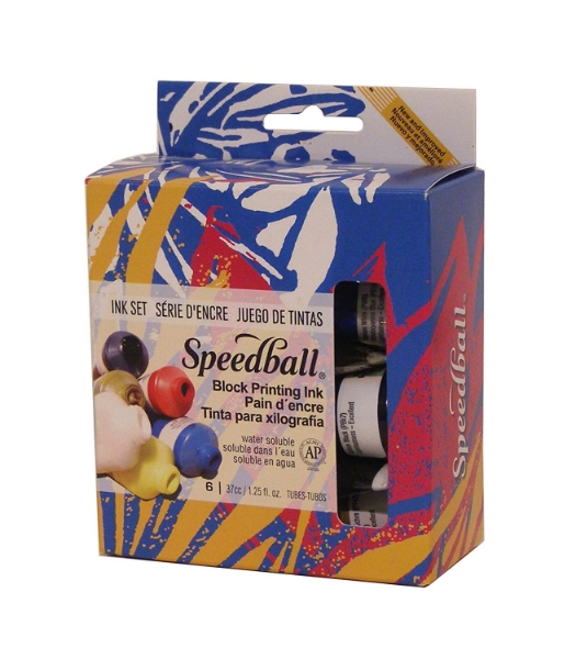 Picture of Speedball Water Soluble Block Ink Starter - Set of 6