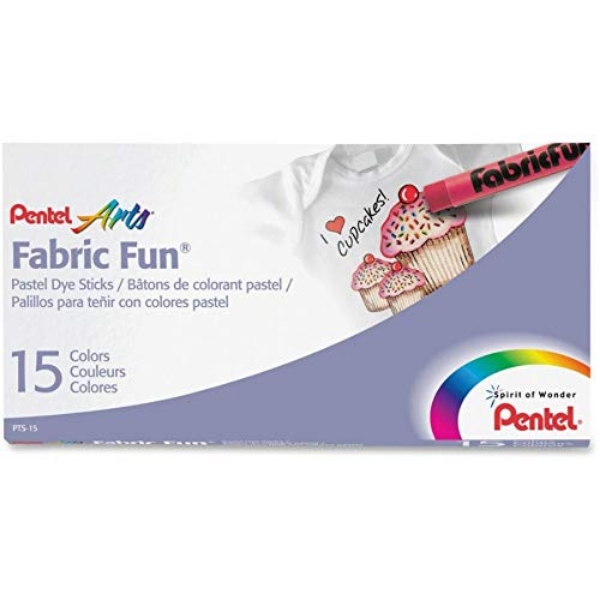 Picture of Pentel Arts Fabric Fun Pastel Dye Sticks - Set of 15