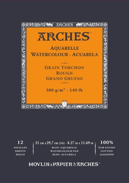 Picture of Arches Watercolor Paper Pad Rough - 300gsm (21x29.7cm)