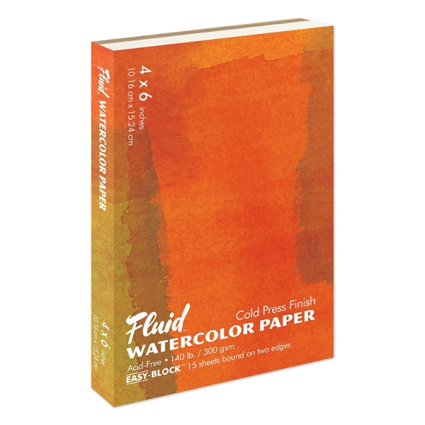 Picture of Speedball Fluid Watercolour Block - 300gsm Cold Pressed 4x6"