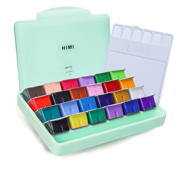 Picture of Himi Miya Gouache Paint - Set of 24 (30ml, Green)