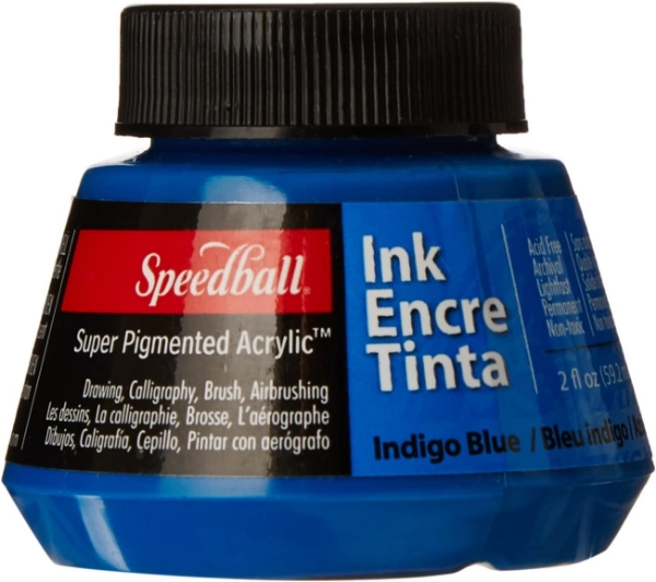 Picture of Speedball Acrylic Ink - 59.2ml Indigo Blue
