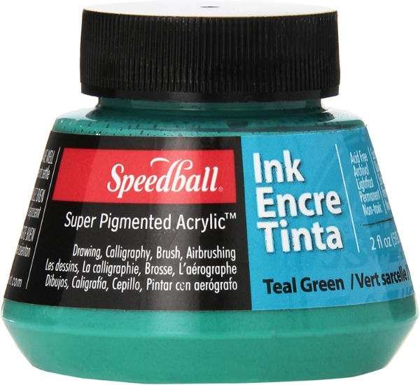 Picture of Speedball Acrylic Ink - 59.2ml Teal Green