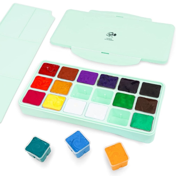 Picture of Himi Miya Gouache Paint - Set of 18 (30ml, Green)