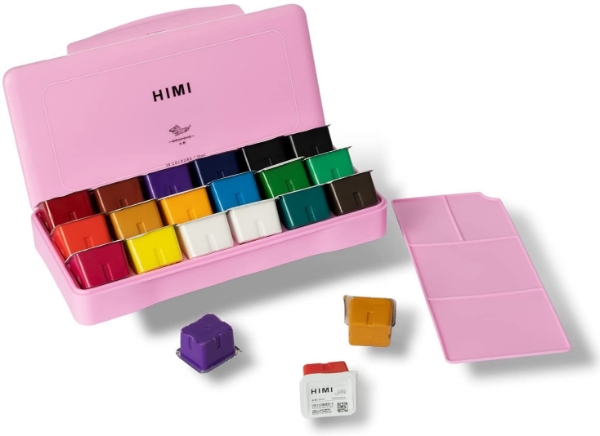 Picture of Himi Miya Gouache Paint - Set of 18 (30ml, Pink)