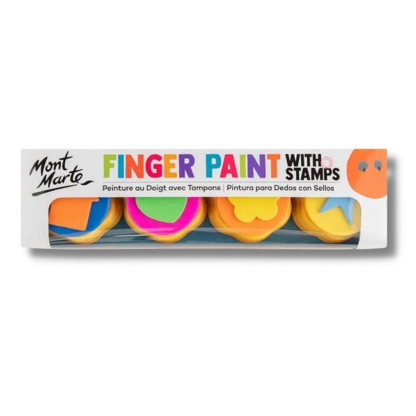 Picture of Mont Marte Kids' Colour Finger Paints with Stamp - 4 Pieces