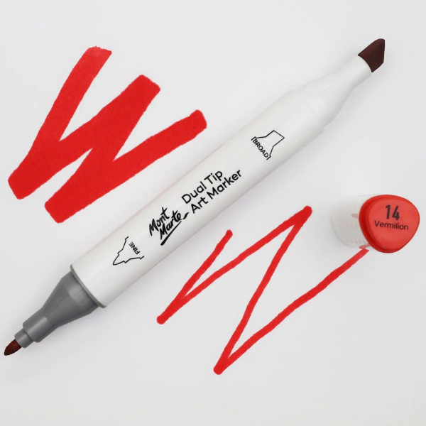 Picture of Mont Marte Dual Tip Art Marker - Vermilion 14