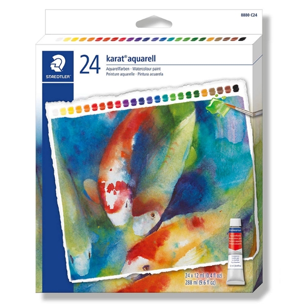 Picture of Staedtler Karat Aquarell Watercolour Tube - Set of 24 (12ml)