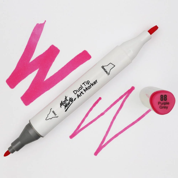 Picture of Mont Marte Dual Tip Art Marker - Purple Grey 88