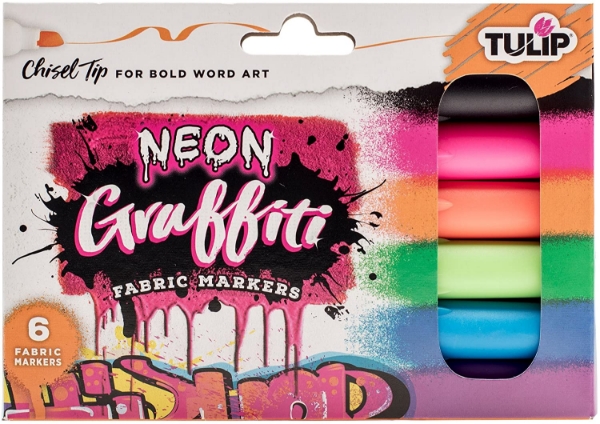 Picture of Tulip Graffiti Fabric Marker Chisel Tip - Set of 6 (Neon)