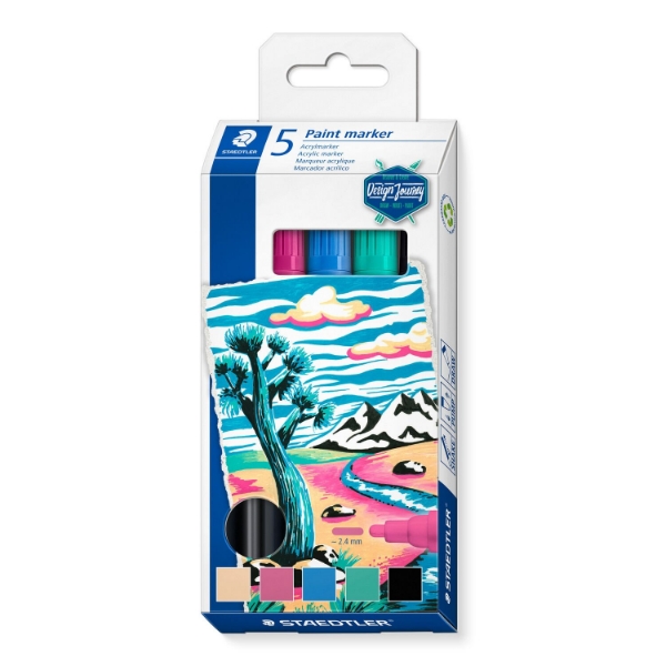 Picture of Staedtler Lumocolor Paint Marker - Set of 5