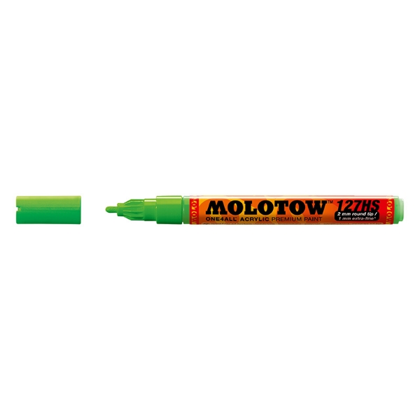 Picture of Molotow One 4 All Acrylic Marker 2mm  - Neon Green Fluorescent