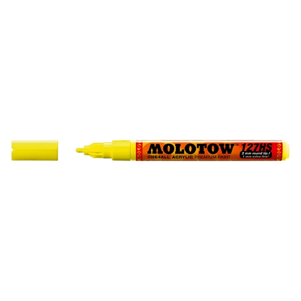 Picture of Molotow One 4 All Acrylic Marker 2mm  -  Neon Yellow Fluorescent