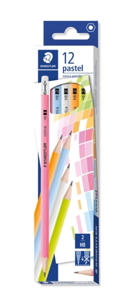 Picture of Staedtler Norica Pastel Pencil Set of 12 - 2HB (132 43 C12)