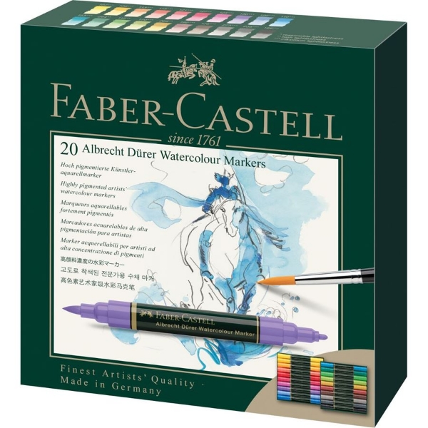 Picture of Faber Castell Albrecht Durer Watercolour Marker - Set of 20