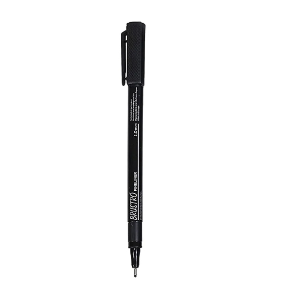 Buy Brustro Black Technical Pen Brush Tip (Pack Of 6) Online at