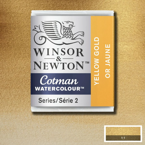 Picture of Winsor & Newton Cotman Water Colour Half Pan - Yellow Gold (SR-2)  