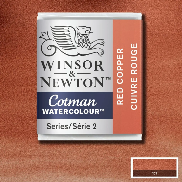 Picture of Winsor & Newton Cotman Water Colour Half Pan - Red Copper (SR-2)