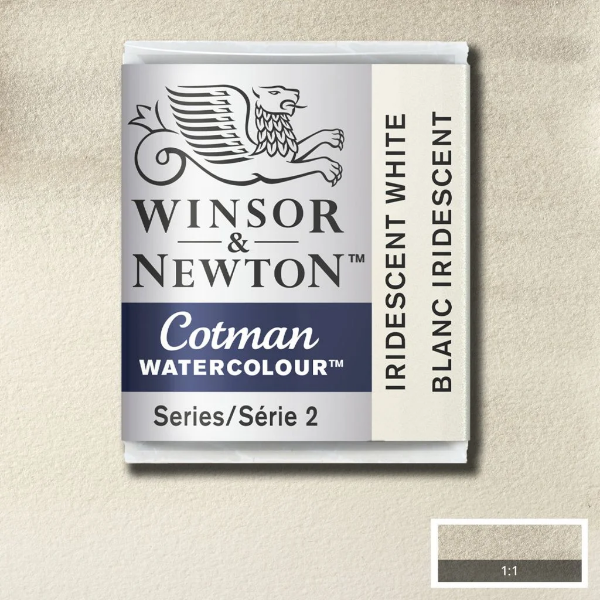 Picture of Winsor & Newton Cotman Water Colour Half Pan - Iridescent White (SR-2) 