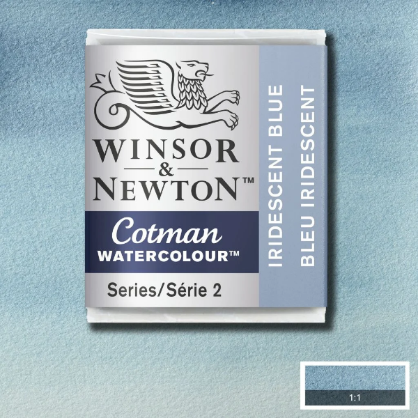 Picture of Winsor & Newton Cotman Water Colour Half Pan - Iridescent Blue (SR-2) 