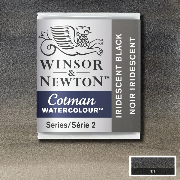 Picture of Winsor & Newton Cotman Water Colour Half Pan - Iridescent Black (SR-2) 