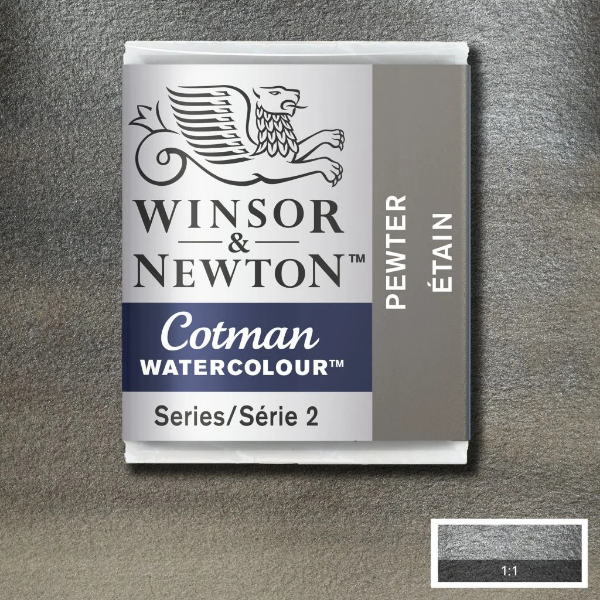 Picture of Winsor & Newton Cotman Water Colour Half Pan - Pewter (SR-2) 