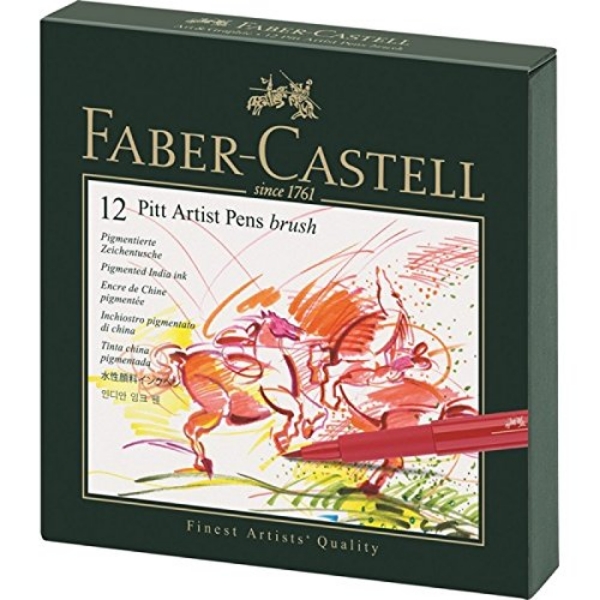 Picture of Faber Castell Pitt Artist Brush Pen - Set of 12 (Studio Box) 