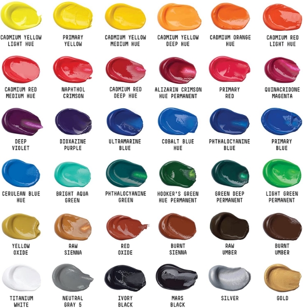 Picture of Liquitex Basics Acrylic Colour - Set of 36x22ml