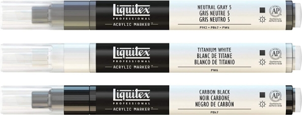 Picture of Liquitex Acrylic Monochromes Markers - Set of 3