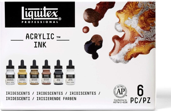 Picture of Liquitex Professional Iridescent Ink - Set of 6