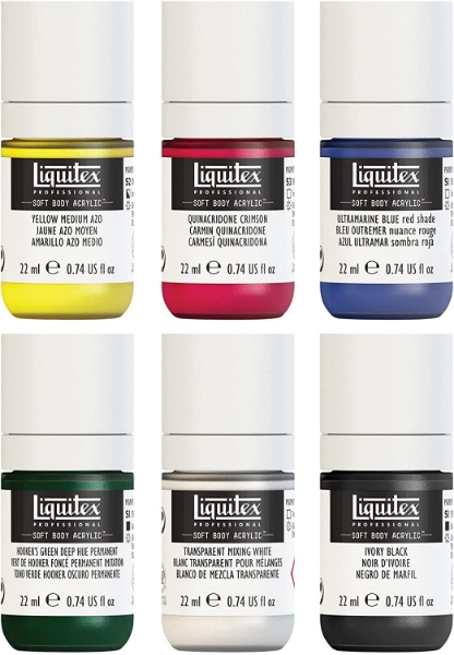 Picture of Liquitex Soft Body Acrylic Mixing - Set of 6 (22ml)