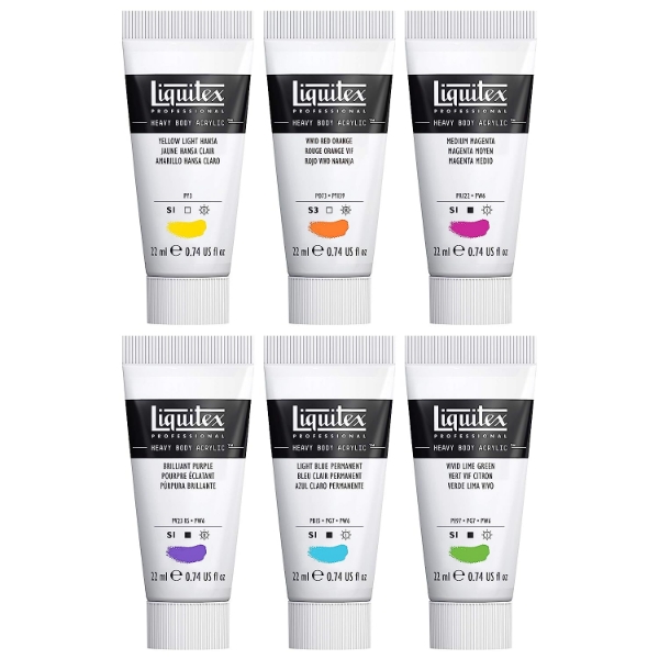 Picture of Liquitex Professional Heavy Body Acrylic Vibrants - Set of 6 (22ml)