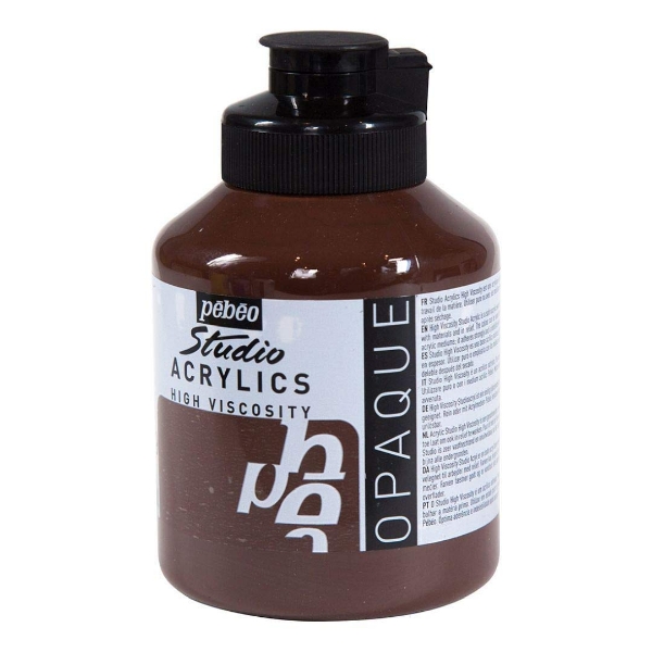 Picture of Pebeo Studio Acrylic High Viscosity - 500ml Burnt Umber (029)