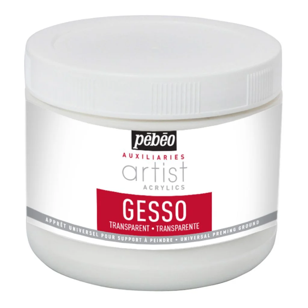 Picture of Pebeo Artist Acrylic Transparent White Gesso - 500ml (Jar)