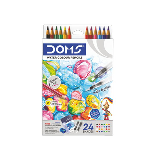 Picture of DOMS WATER COLOUR PENCIL SET OF 24 SHADES-8677