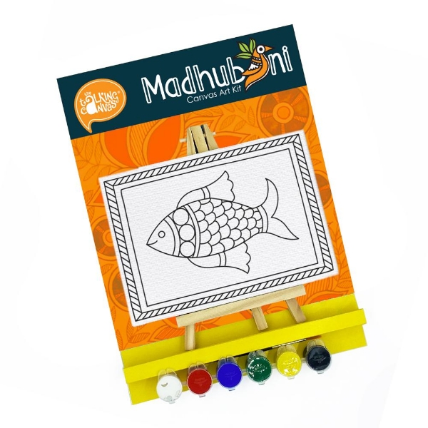 Picture of Printed Canvas Madhubani Art Kit