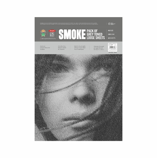 Picture of Anupam Smoke Grey Toned Loose Sheets - A3 Pack of 10 (140GSM)