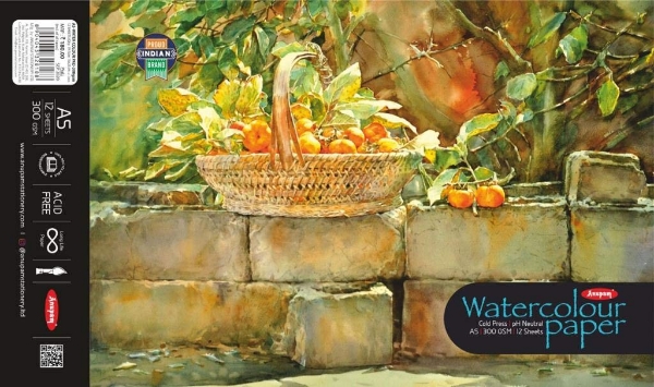 Picture of Anupam Water Colour Paper - A5 12 Sheets (300GSM)