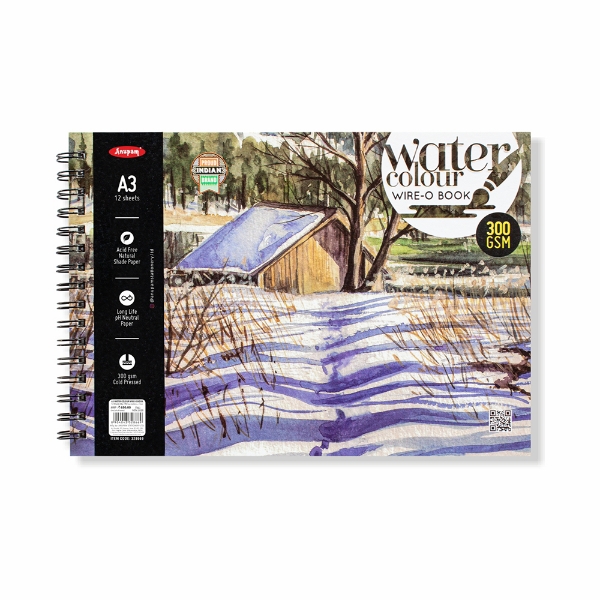 Picture of Anupam Water Colour Wire-O Book - A3 12 Sheets (300GSM)