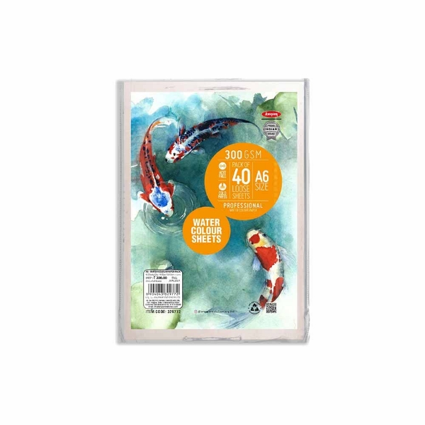 Picture of Anupam A6 Watercolour Paper - Pack of 40 Sheets (300GSM)
