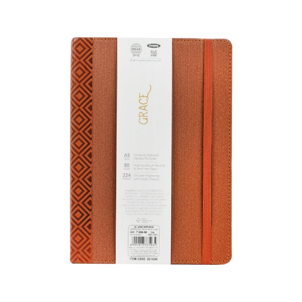 Picture of Anupam Grace Resemble Linen Notebook - A5 224 Pages (80GSM)