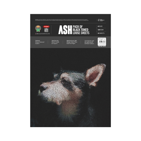 Picture of Anupam Ash Black Toned Paper - A3 Pack of 5 (180GSM)