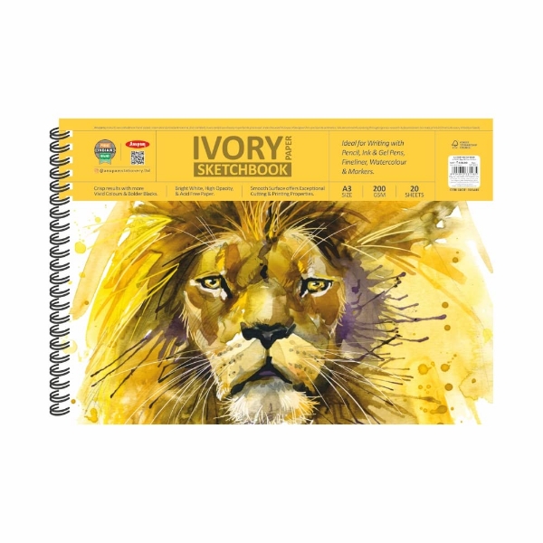 Picture of Anupam Ivory Paper Sketchbook - 20 Sheets (200GSM)