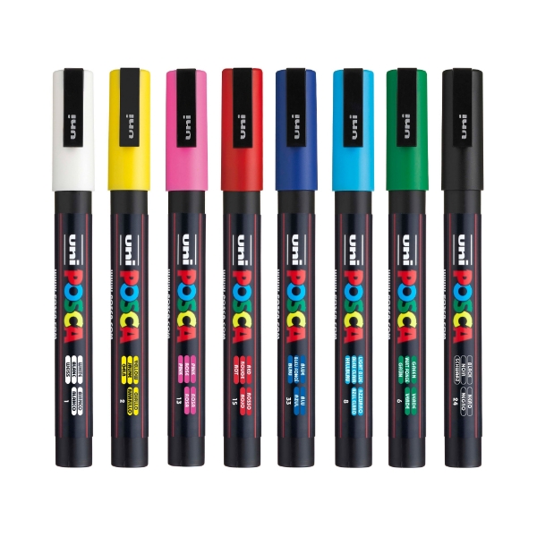 Picture of Uni Posca Marker Set of 8 - 3M