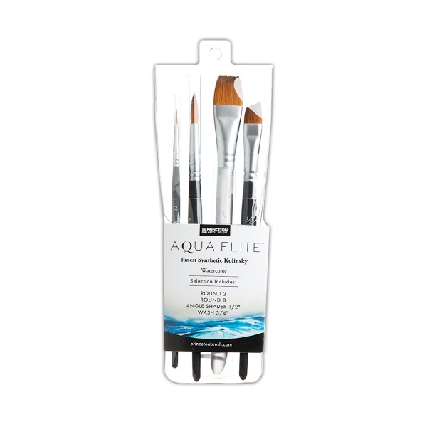 Picture of Princeton Elite Synthetic Watercolour Brush Professional Set of 4