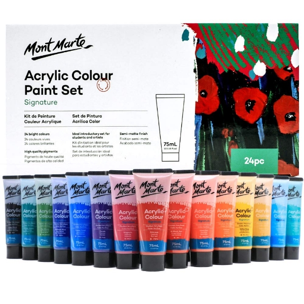 Picture of Mont Marte Acrylic Colour Paint - Set of 24 (75ml)