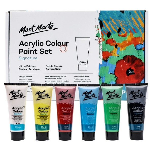 Picture of Mont Marte Acrylic Colour Paint - Set of 6 (75ml)