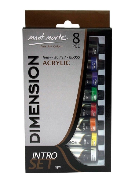 Picture of Mont Marte Dimension Acrylic Paint Introduction Set - 8 Pieces (18ml)
