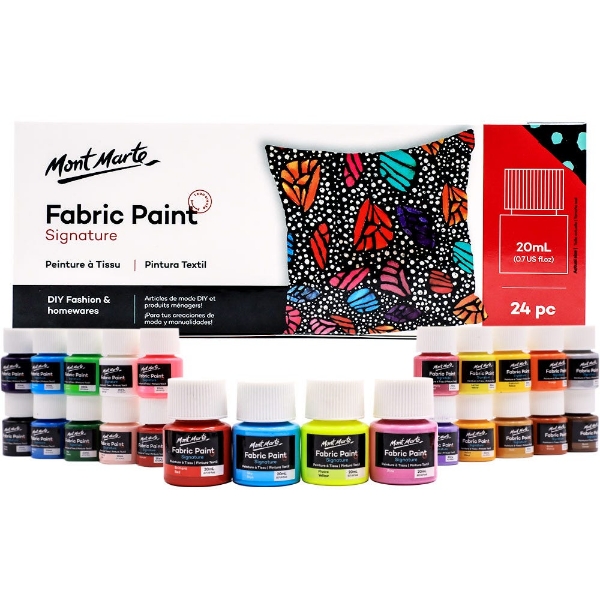 Picture of Mont Marte Fabric Paint Set - 24 Pieces (20ml)