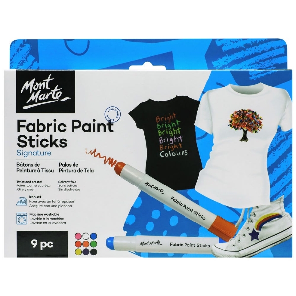 Picture of Mont Marte Fabric Paint Sticks - Set of 9